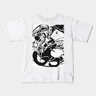 Hamsters Shadow Silhouette Anime Style Collection No. 22 Kids T-Shirt